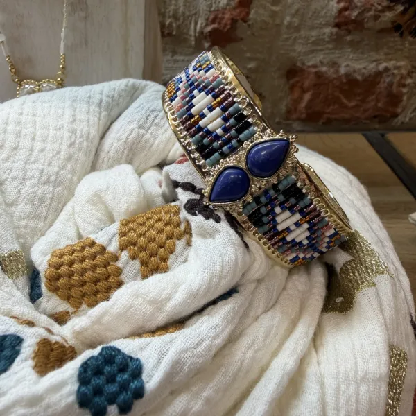 Bracelet bleu indigo