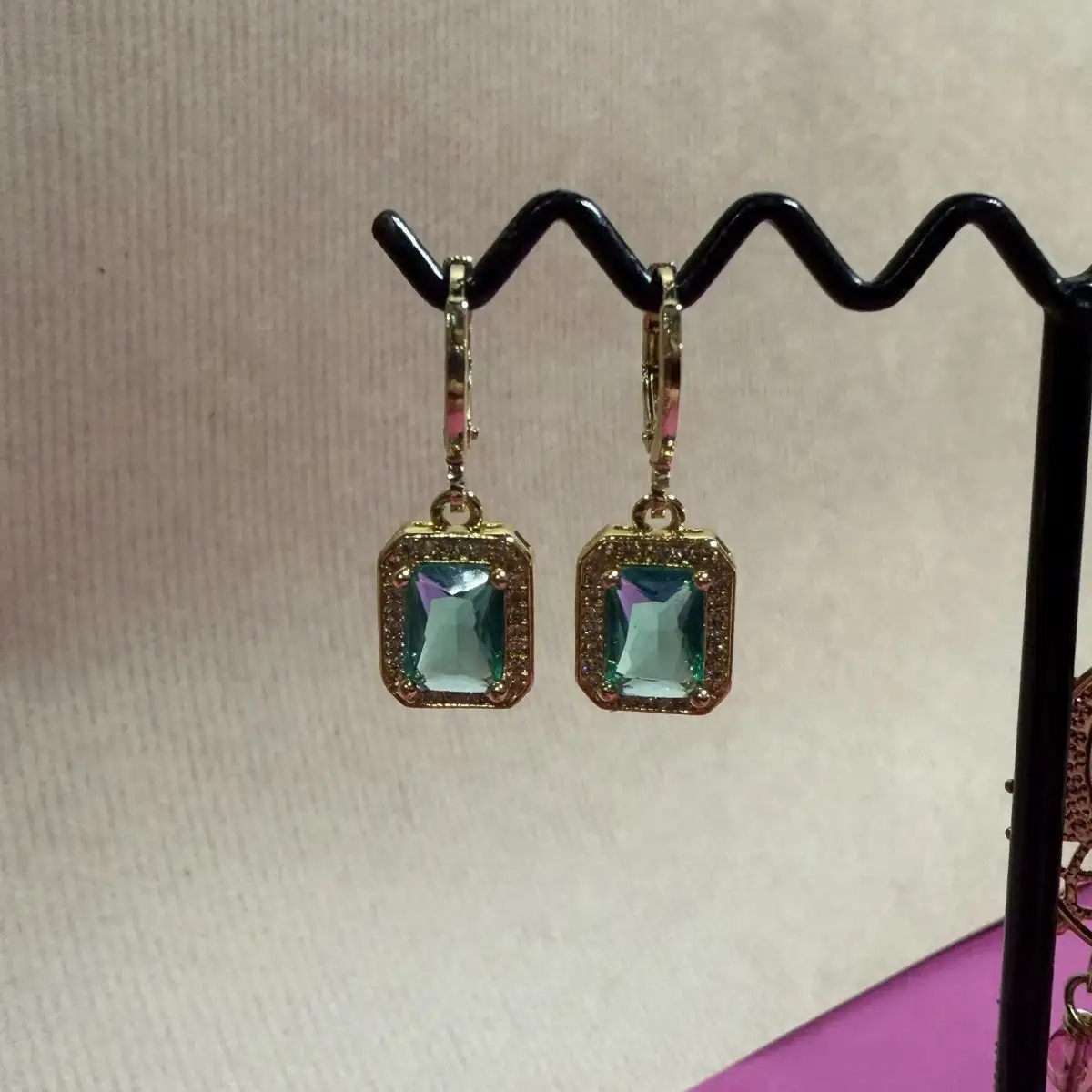 Boucles d’oreilles Emeraude